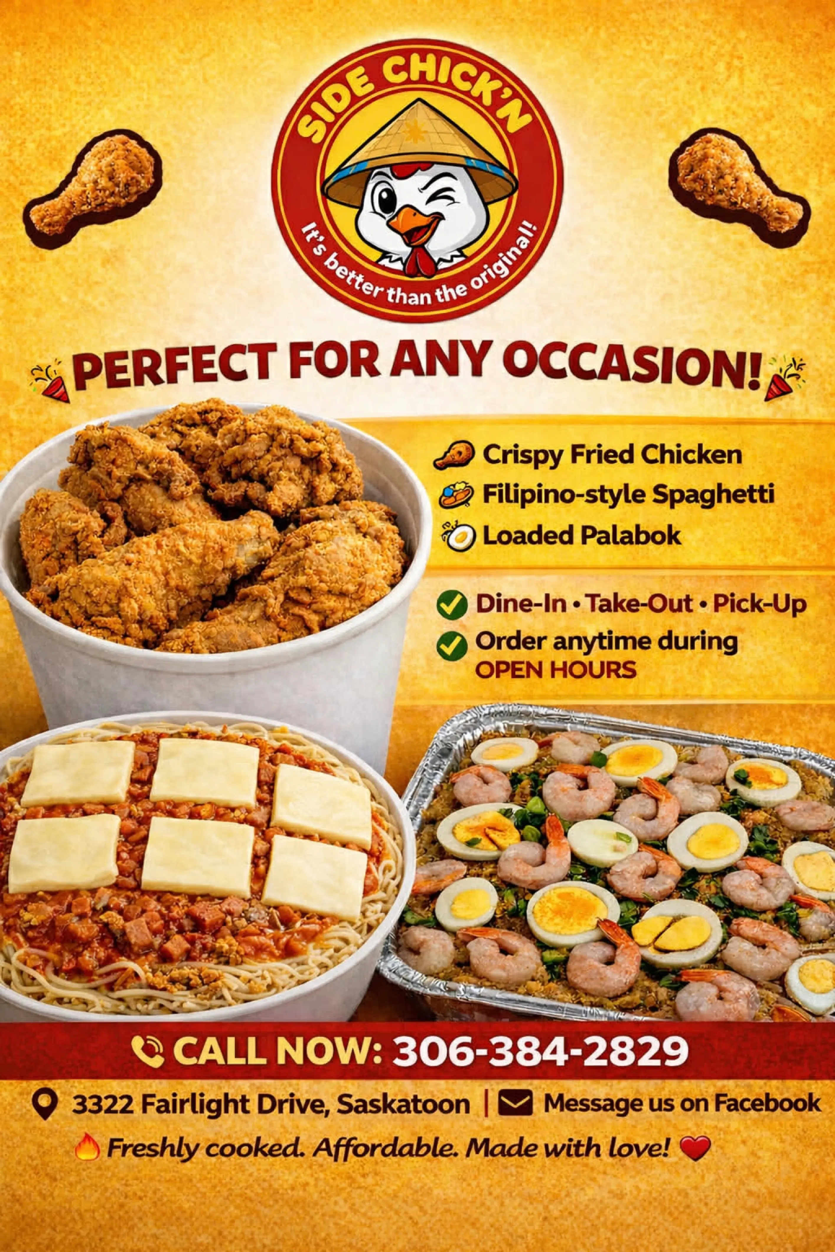 Side Chick'n special offer 2 — order online for Filipino fried chicken in Saskatoon